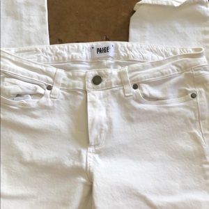 Paige white skinny jeans size 30